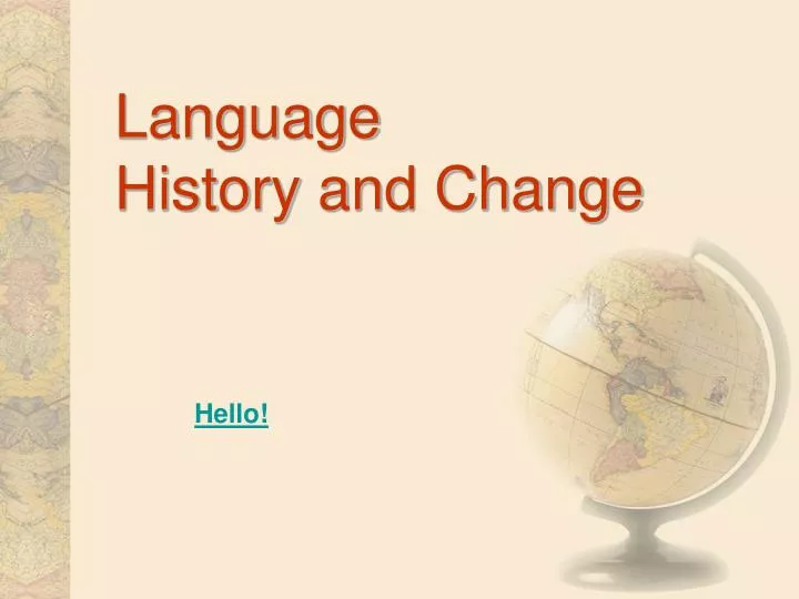 language history and change
