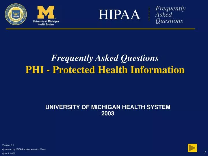 hipaa frequently asked questions