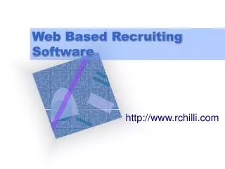 Web Based Recruiting Software