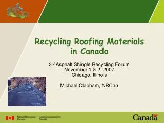 Recycling Roofing Materials in Canada