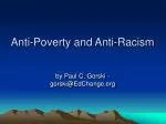 Anti-Poverty and Anti-Racism