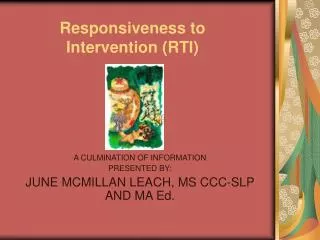 Responsiveness to Intervention (RTI)