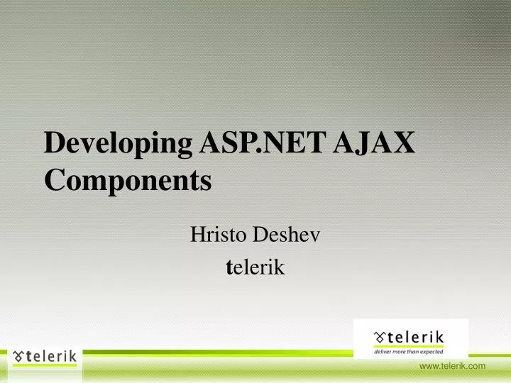 developing asp net ajax components