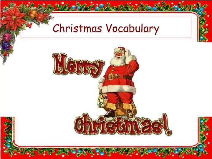 christmas vocabulary