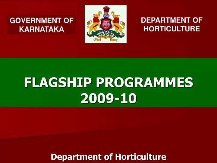 flagship programmes 2009 10