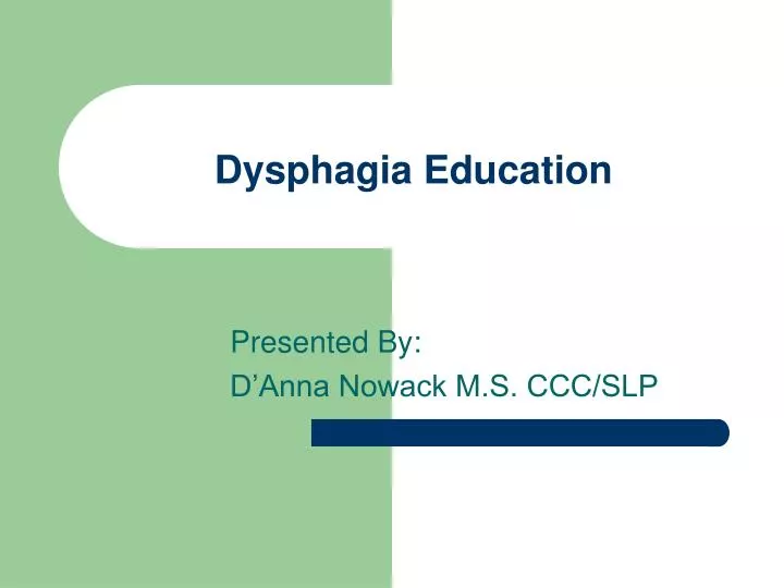 dysphagia education