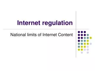 Internet regulation