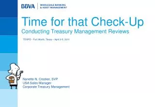 Time for that Check-Up Conducting Treasury Management Reviews