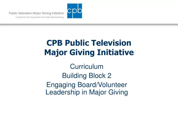 cpb public television major giving initiative
