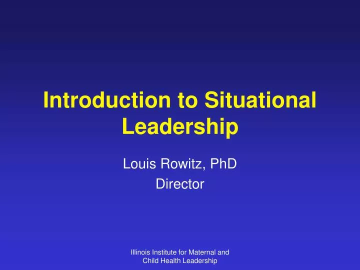 introduction to situational leadership