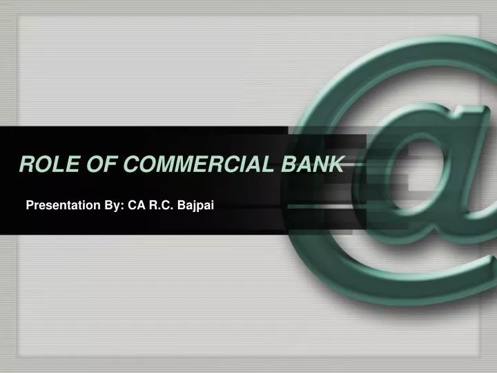 role of commercial bank