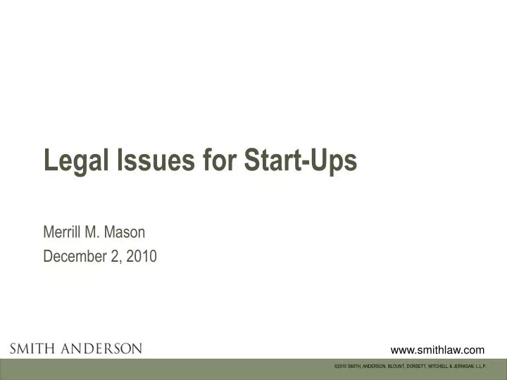 legal issues for start ups