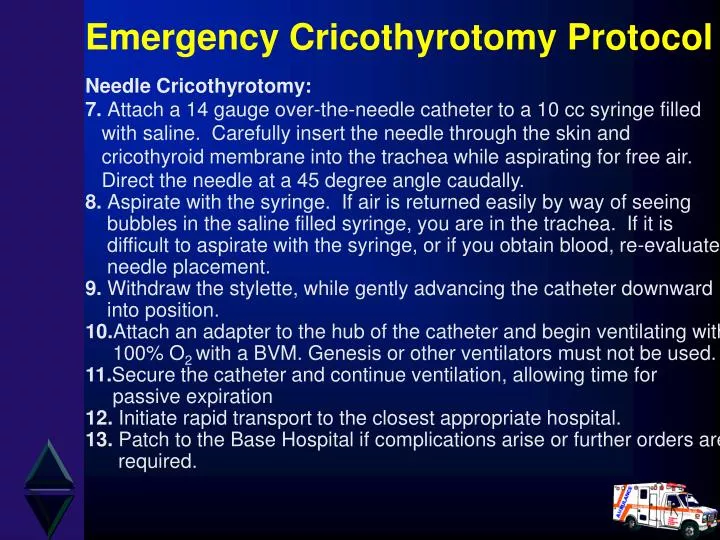 emergency cricothyrotomy protocol