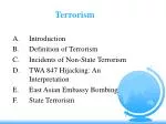 Terrorism - slide 1