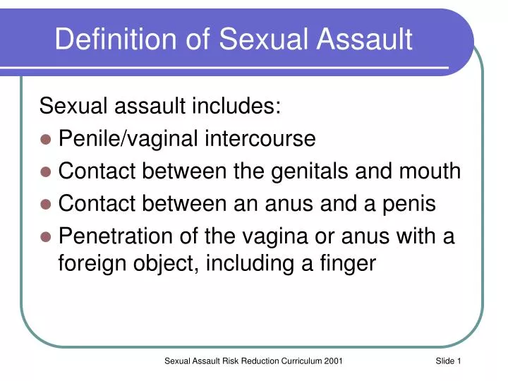 definition of sexual assault