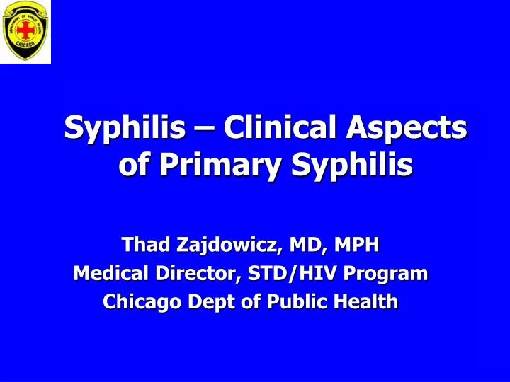 syphilis clinical aspects of primary syphilis