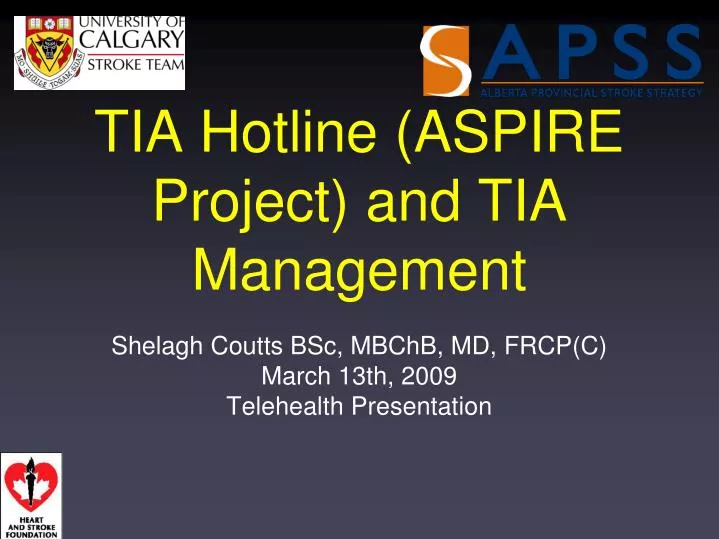 tia hotline aspire project and tia management