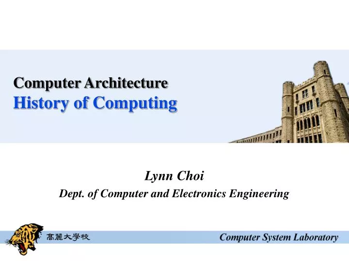 computer architecture history of computing