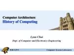 Computer Architecture History of Computing - slide 1