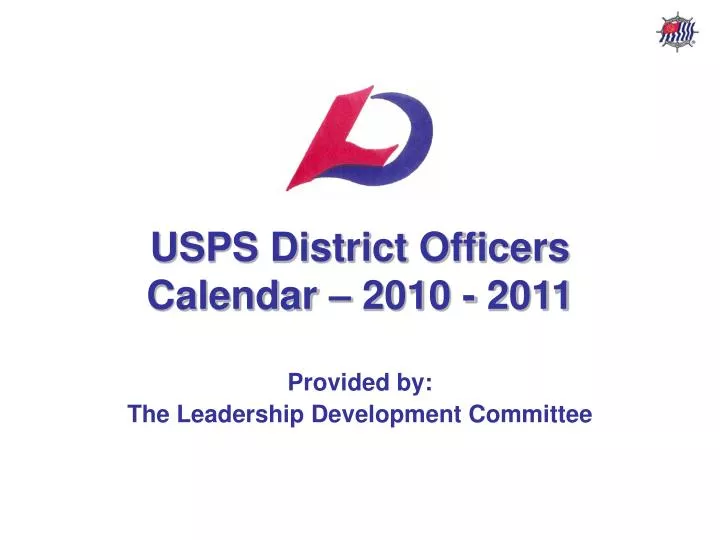 usps district officers calendar 2010 2011