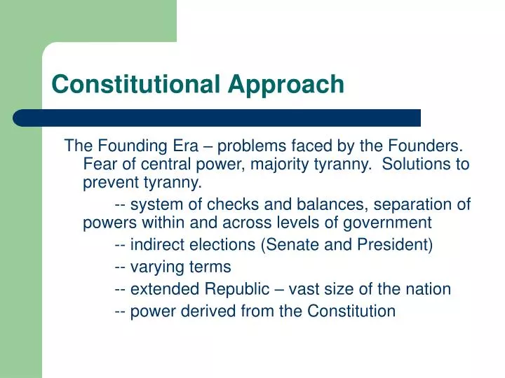 constitutional approach
