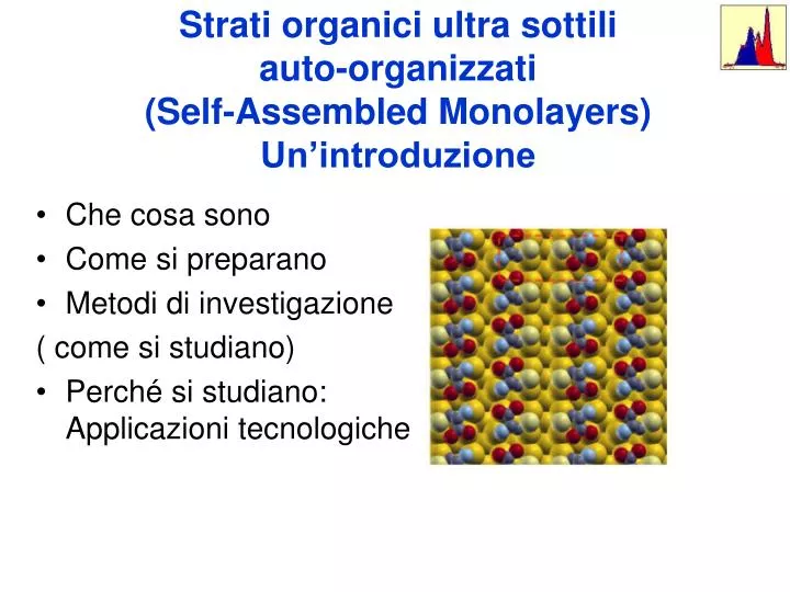 strati organici ultra sottili auto organizzati self assembled monolayers un introduzione
