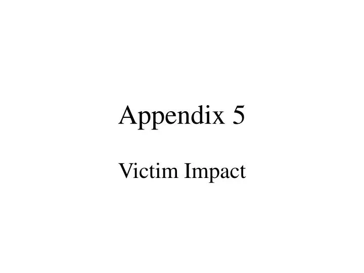 appendix 5