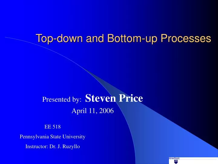 top down and bottom up processes