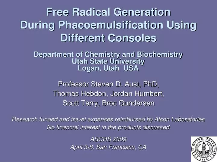 free radical generation during phacoemulsification using different consoles