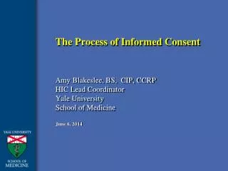 The Process of Informed Consent