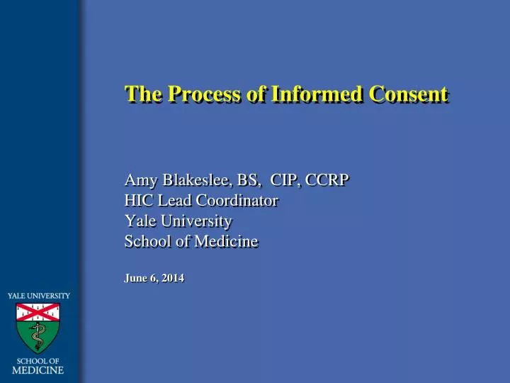 the process of informed consent
