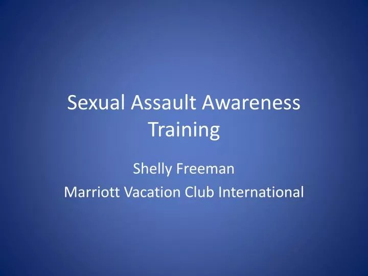 sexual assault awareness training