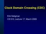 Clock Domain Crossing (CDC) - slide 1