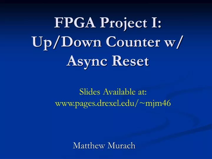 fpga project i up down counter w async reset