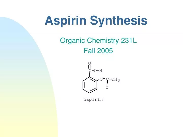 aspirin synthesis