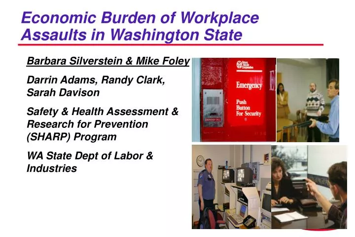 economic burden of workplace assaults in washington state