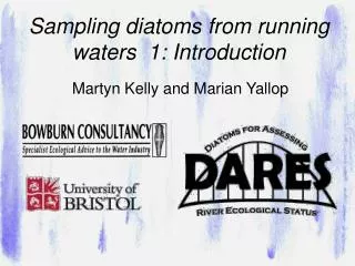 Sampling diatoms from running waters 1: Introduction