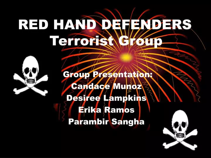 red hand defenders terrorist group