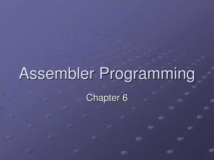 assembler programming