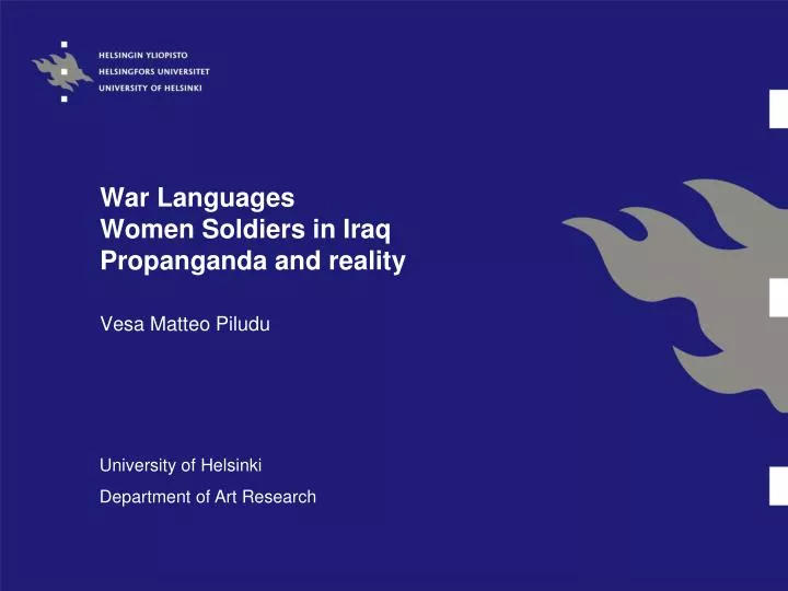 war languages women soldiers in iraq propanganda and reality