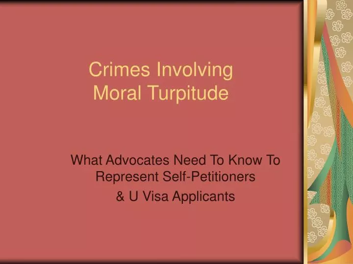 crimes involving moral turpitude