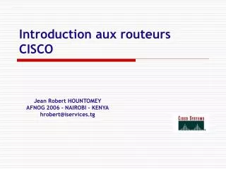introduction aux routeurs cisco