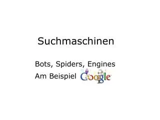 Suchmaschinen