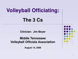 Volleyball Officiating: