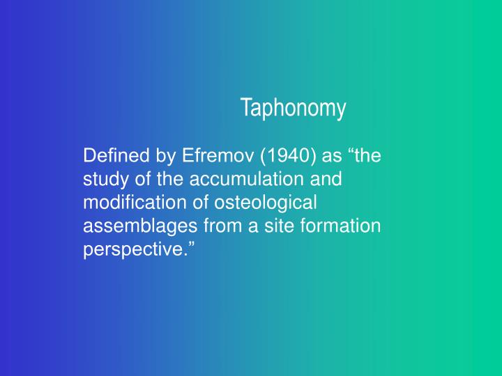 taphonomy