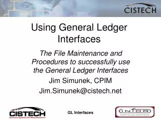 Using General Ledger Interfaces