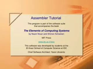 Assembler Tutorial