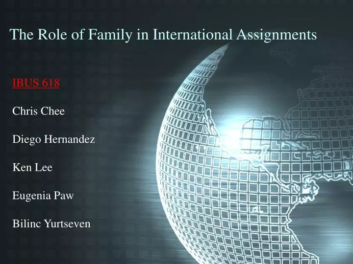 the role of family in international assignments