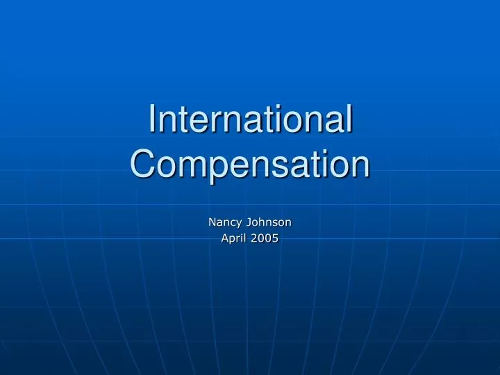 international compensation