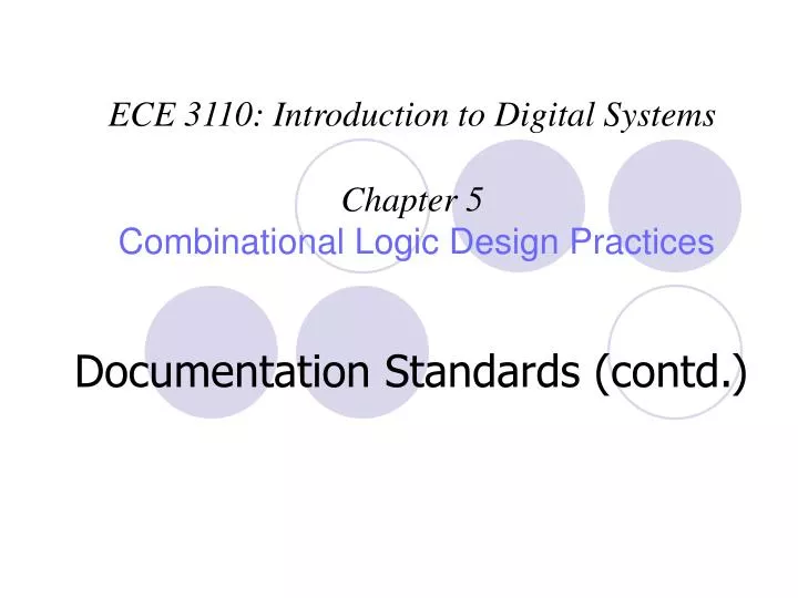 ece 3110 introduction to digital systems chapter 5 combinational logic design practices